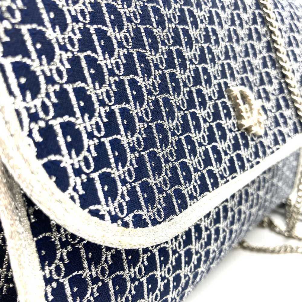 CHRISTIAN DIOR Blue Canvas Shoulder Bag - Picture 3 of 10